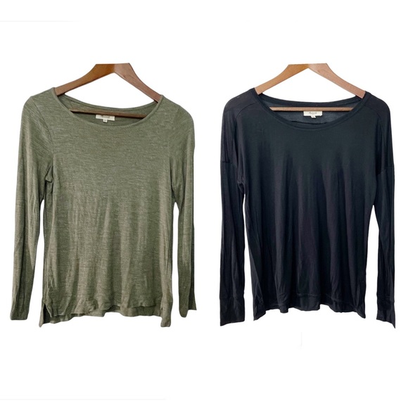 Madewell Tops - MADEWELL Set of 2 Basic Long Sleeve Solid Tops